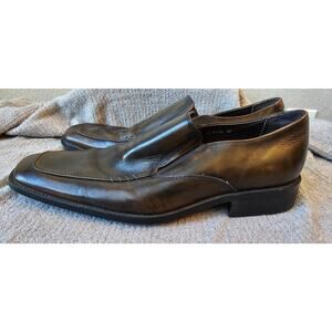 Steve Madden Men's Leather Loafers Cognac Brown Size 10‎ P-Klak Dress Shoes
